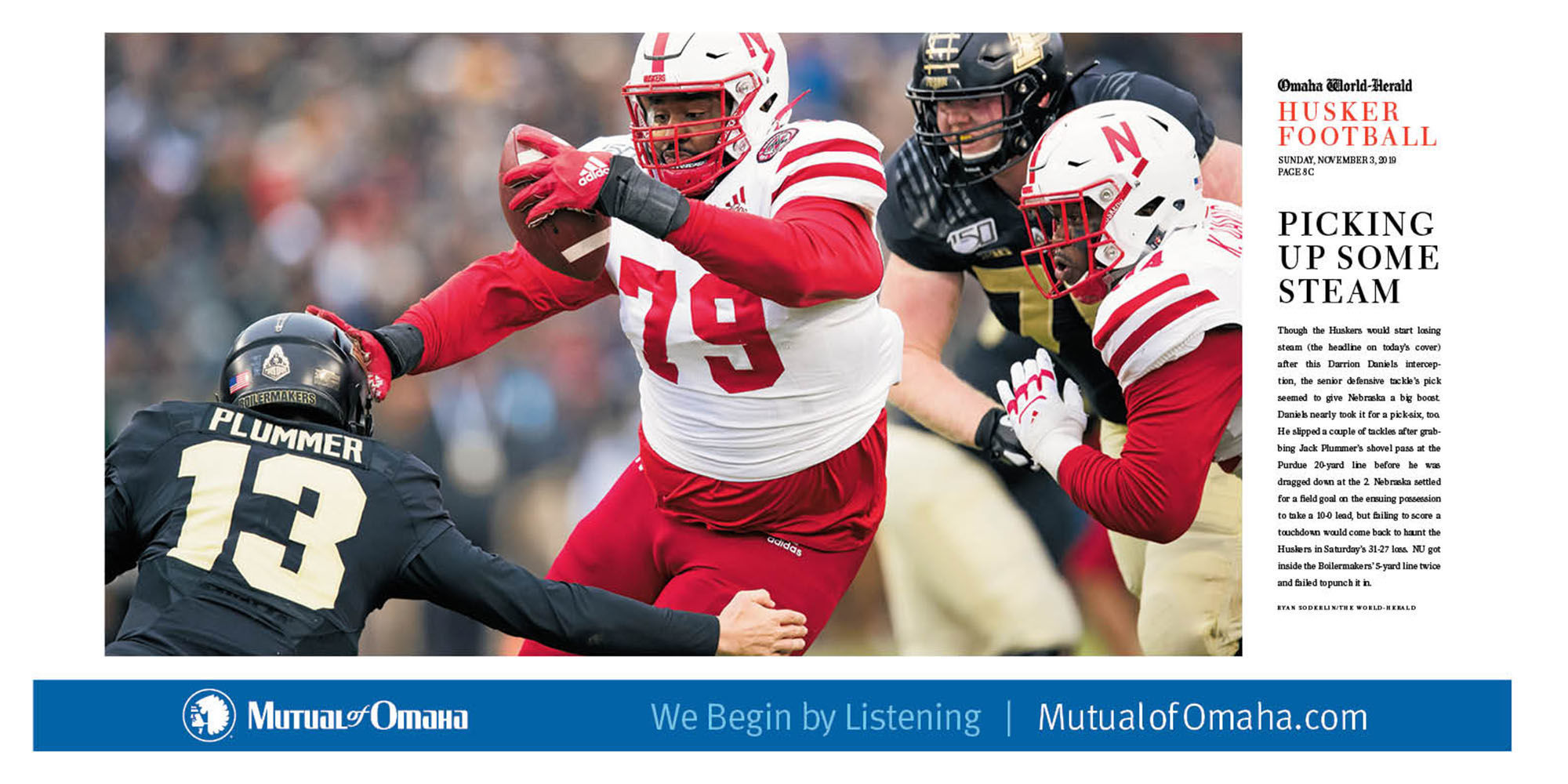 Husker football: Picking up some steam